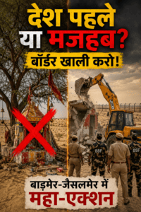 राजस्थान बॉर्डर पर बुलडोज़र एक्शन: बाड़मेर-जैसलमेर में अवैध कब्जों पर बड़ी कार्रवाई, सीमा सुरक्षा से जुड़ा मुद्दा बना चर्चा का केंद्र
